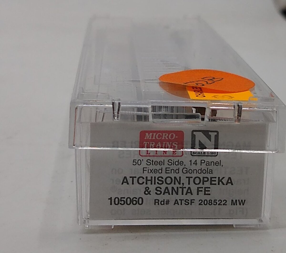 Micro-Trains 10500060 N ATSF 50' 14 Panel Steel Fishbelly Side Gondola #208522