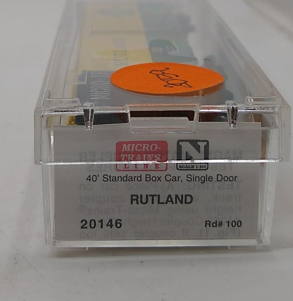 Micro-Trains 02000146 N Rutland 40' Standard Single Door Boxcar #100