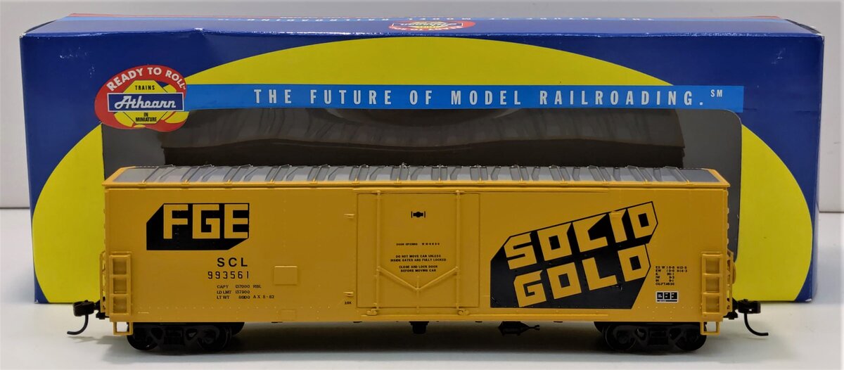 Athearn 91252 HO Scale FGE-SCL 50' Plug Door Youngstown Boxcar #993561