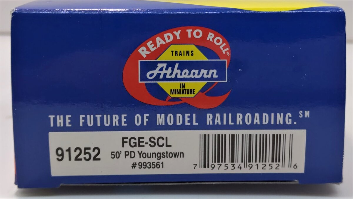 Athearn 91252 HO Scale FGE-SCL 50' Plug Door Youngstown Boxcar #993561