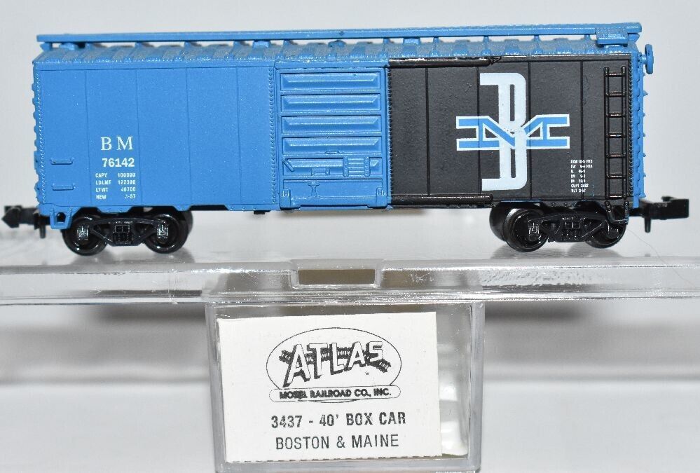 Atlas 3437 N Scale Boston & Maine 40' Boxcar #76142