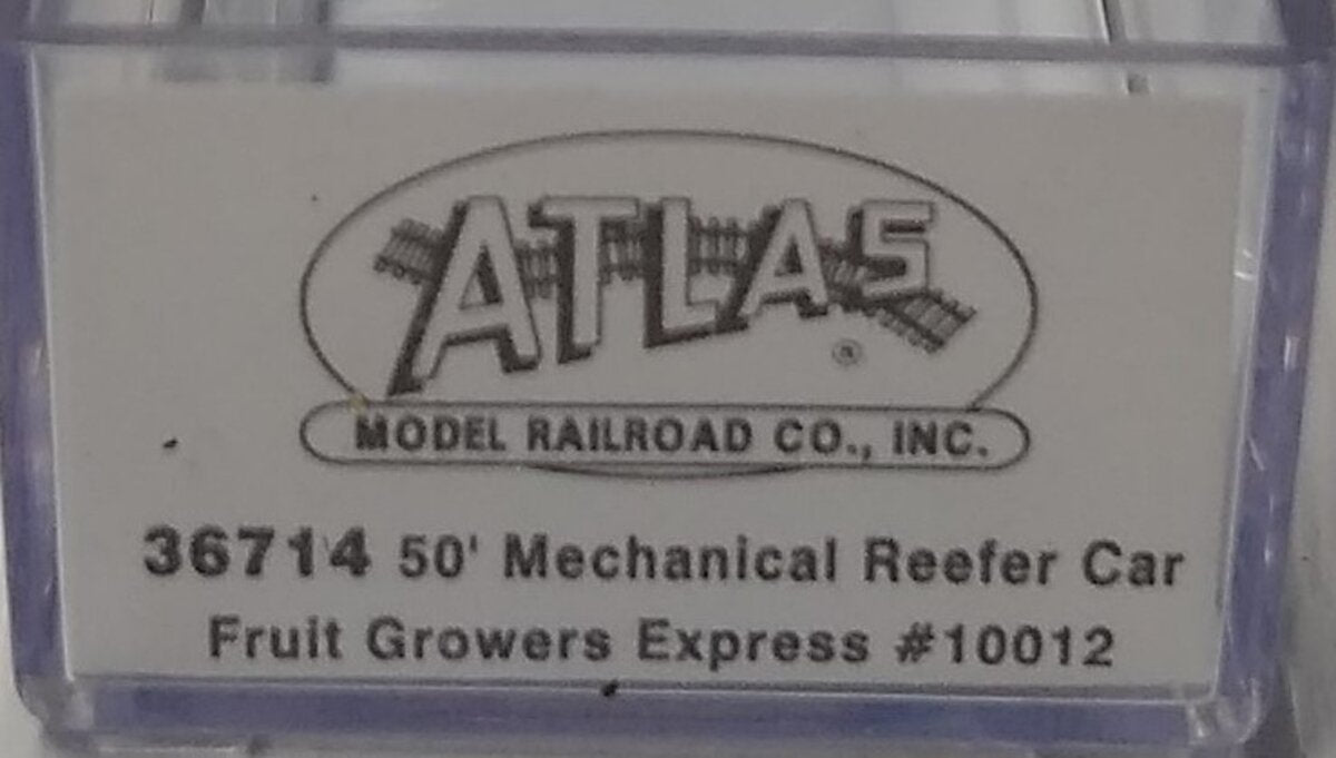 Atlas 36714 N Scale Union Pacific Fruit Express FGE 50' Reefer #10012