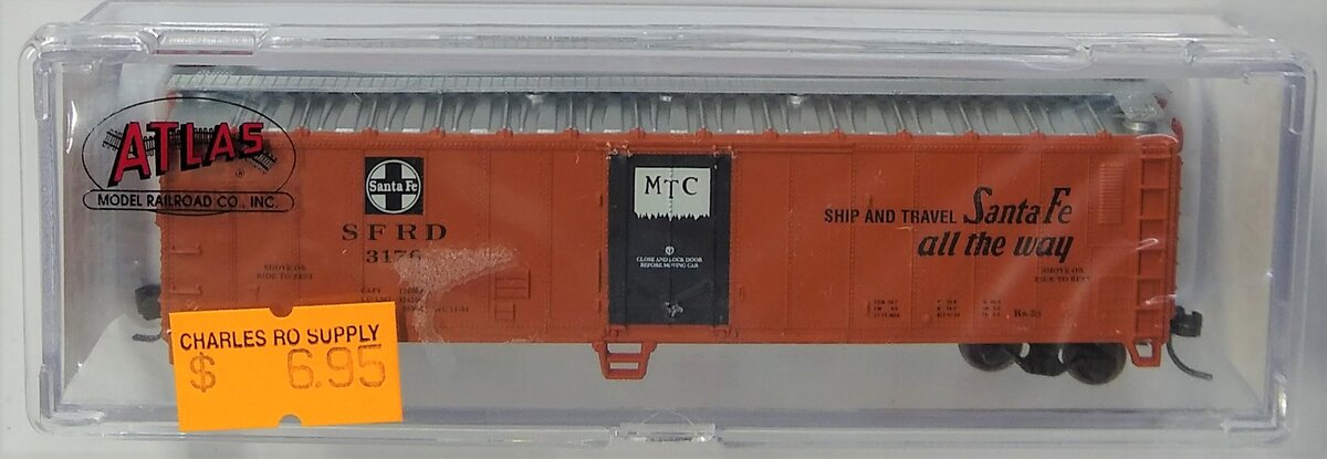 Atlas 36674 N Scale Santa Fe 50' Reefer #3176