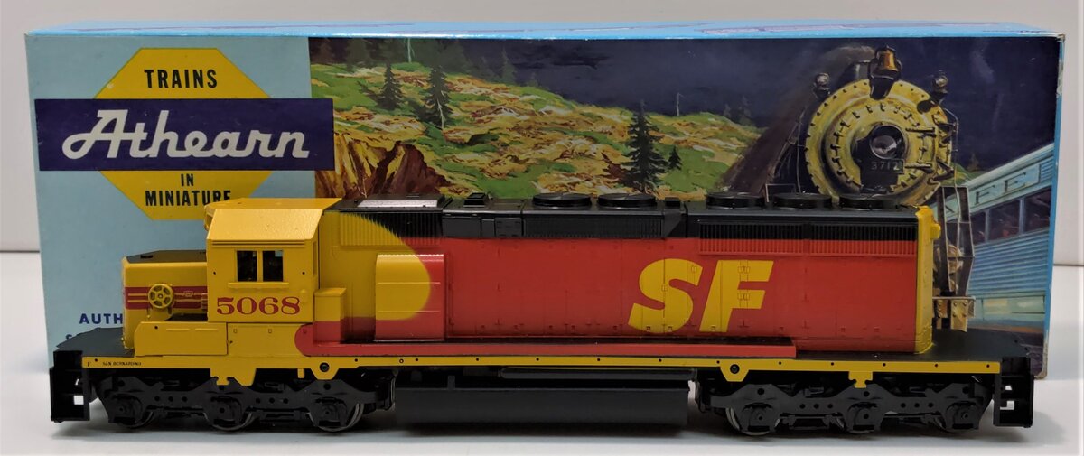 Athearn 4413 HO Scale Santa Fe SD40-2 Powered Diesel Locomotive #5068