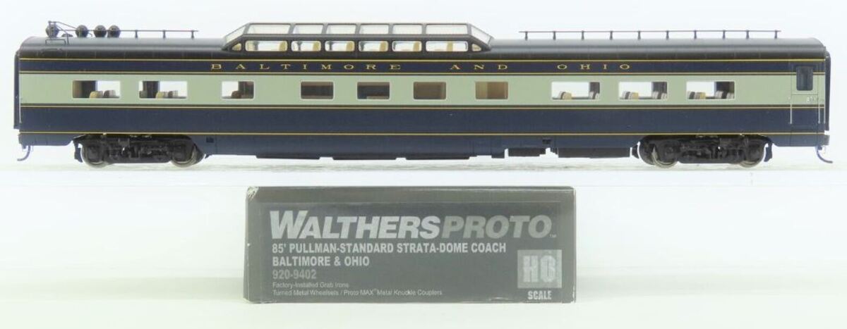 Walthers 920-9402 HO Baltimore & Ohio Capitol Limited 85' P-S Strata-Dome Coach
