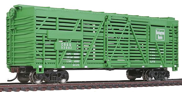 Walthers 931-1685 HO Chicago, Burlington & Quincy 40' Stock Car - Ready to Run