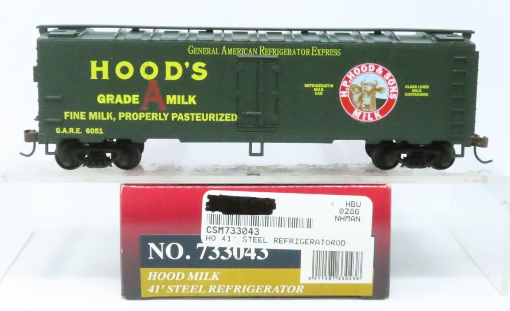 Mantua 733043 HO 41' Steel Reefer, Hood Milk