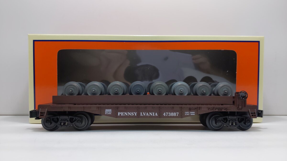 Lionel 6-26699 O Pennsylvania Flatcar with Wheel Load