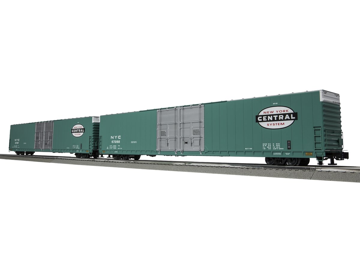 Lionel 6-81707 O Scale New York Central 86' Hi-Cube Boxcar (Set of 2)