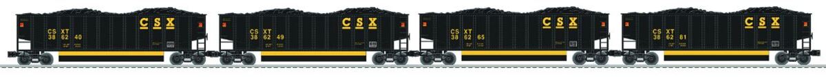 Lionel 6-84005 O Gauge CSX Rotary Gondola 4 Car Set