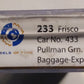 Wheels of Time 233 N Scale Frisco 70ft Arched Roof REA Baggage Car #433