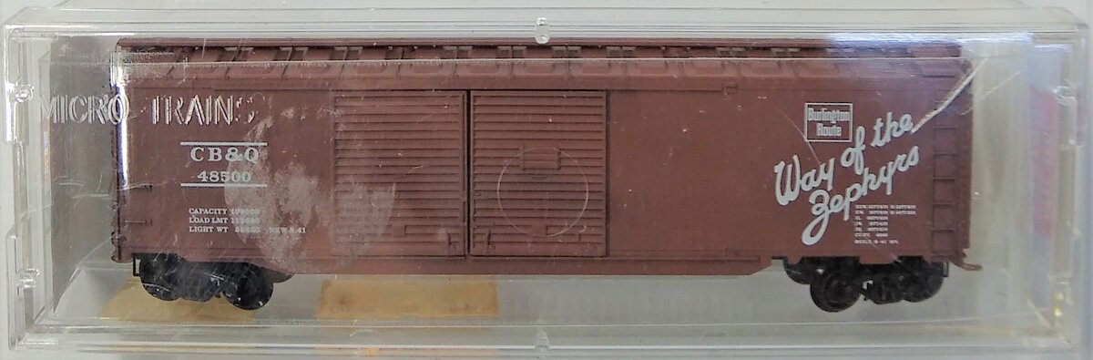 Micro-Trains 07800090 N Burlington Route 50' Double Side Door Auto Boxcar #48500