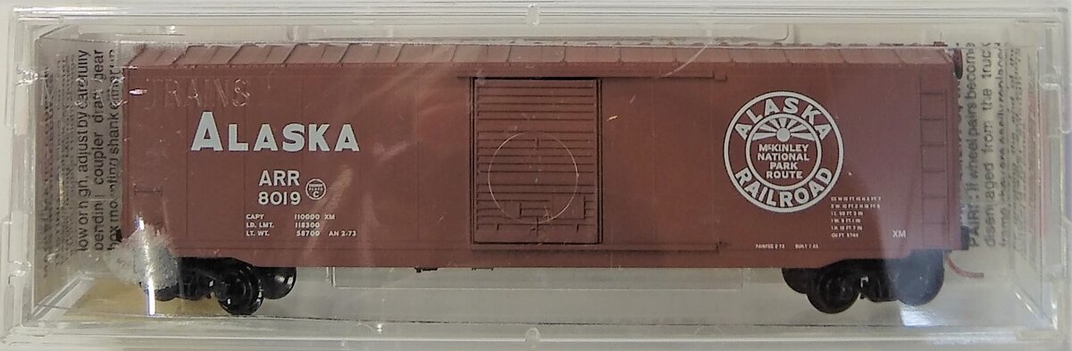 Micro-Trains 07700030 N Scale Alaska Railroad 50' Single Door Boxcar #8019