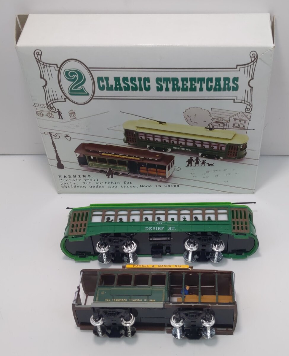 2 Classic Streetcars 1043834 HO Desire Trolly & Amp San Francisco Cable Car