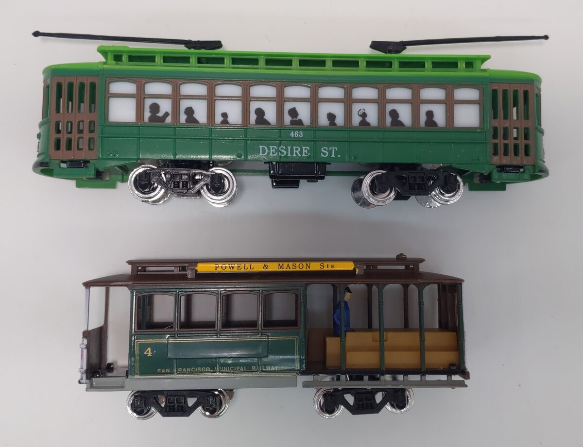 2 Classic Streetcars 1043834 HO Desire Trolly & Amp San Francisco Cable Car