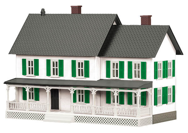 MTH 30-90331 Country House White w/Green Shutters