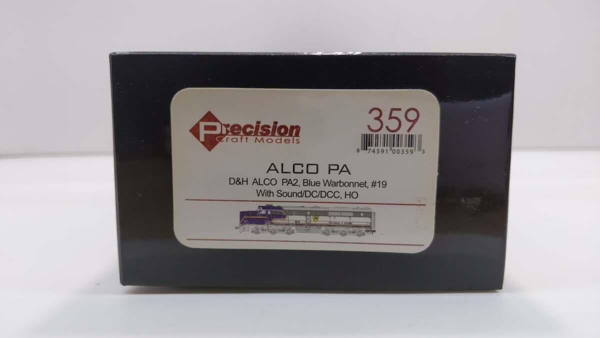 Precision Craft Models 359 HO D&H Alco PA2 Diesel Locomotive W/ DCC & Sound #19