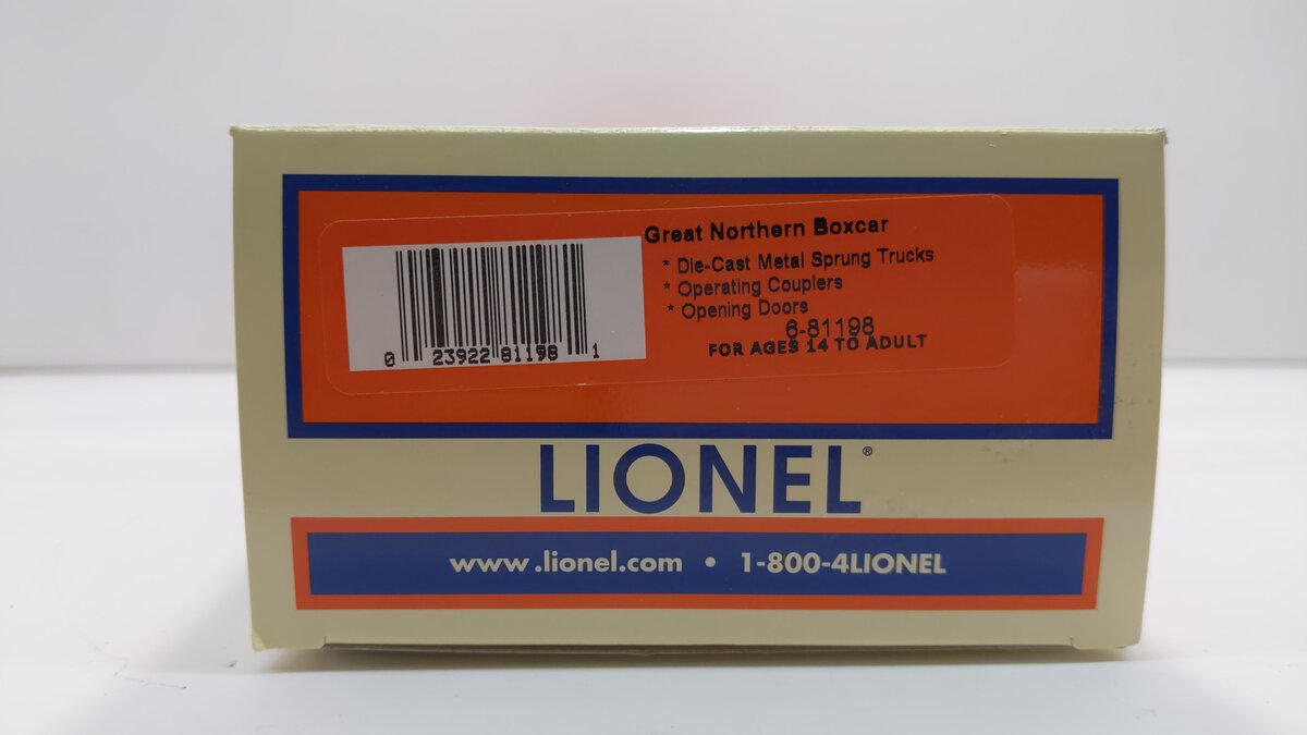 Lionel 6-81198 O USA Great Northern Boxcar