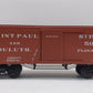 MTH 30-74468 O Gauge Saint Paul & Duluth 34’ Box Car - 19th Century
