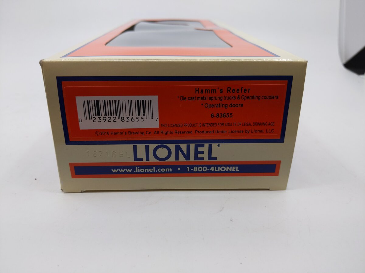 Lionel 6-83655 O Hamm's Beer Reefer w/Operating Doors