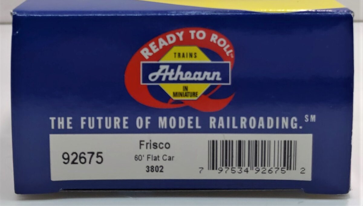 Athearn 92675 HO Frisco 60' Ready-to-Run Flat Car #3802