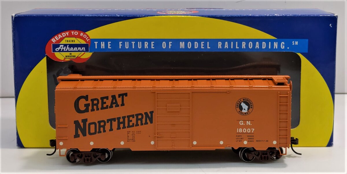 Athearn 70466 HO Scale Great Northern 40' Box Car #18007