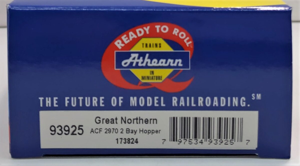 Athearn 93925 HO Scale Great Northern ACF 2970 2-Bay Hopper #173824