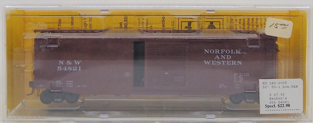 Kadee 6005 HO Norfolk & Western 50' PS-1 Boxcar #54821