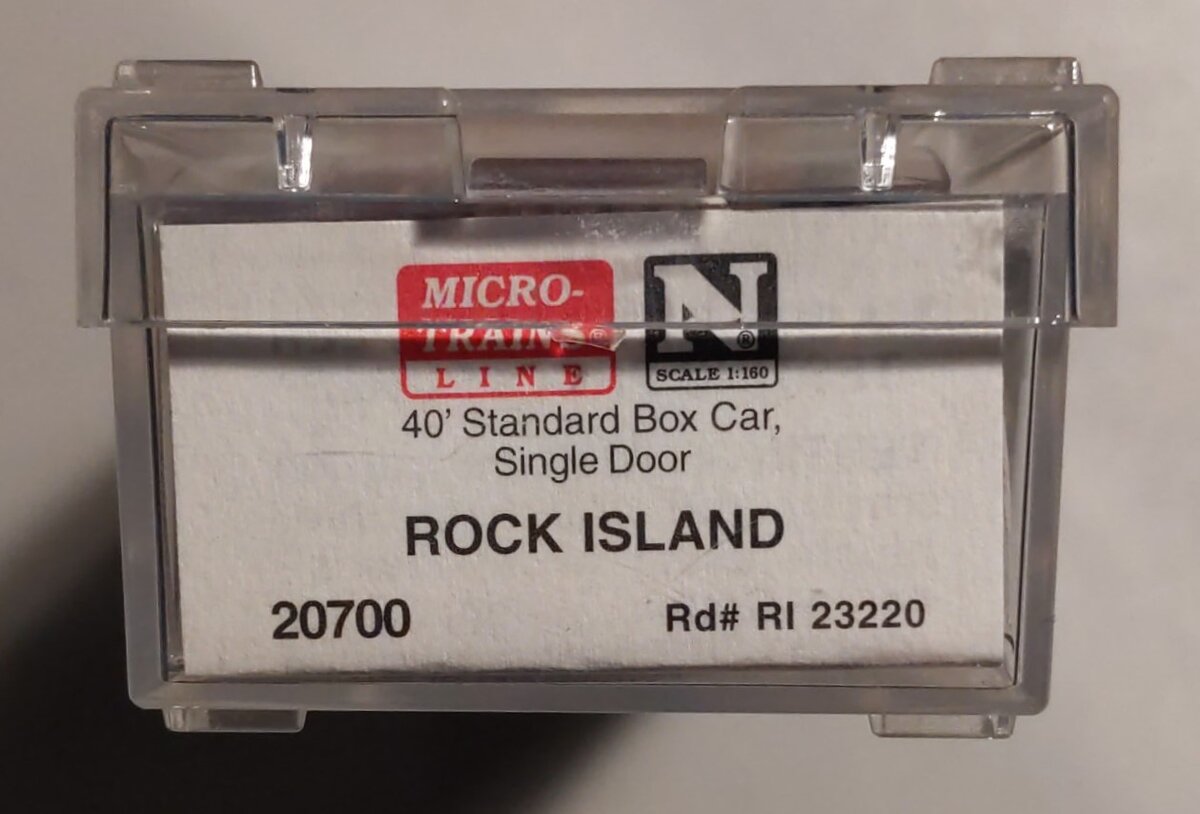 Micro-Trains 02000700 N Scale Rock Island 40' Standard Boxcar Single Door #23220