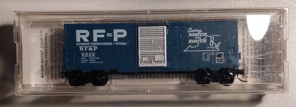 Micro-Trains 02400290 N Scale RF&P Railroad 40' Standard Box Car #2892