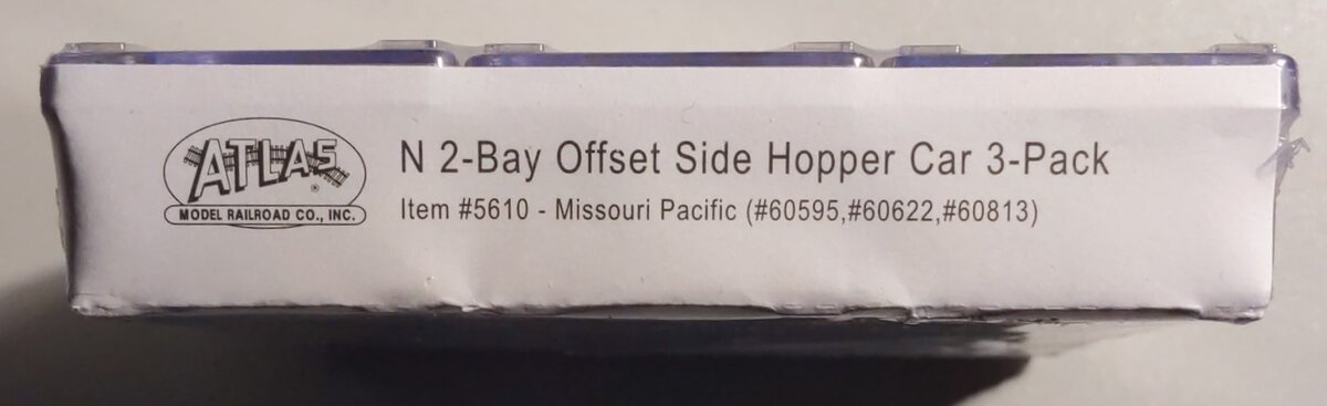 Atlas 5610 N Scale Missouri Pacific 2-Bay Offset Hopper Cars (Set of 3)