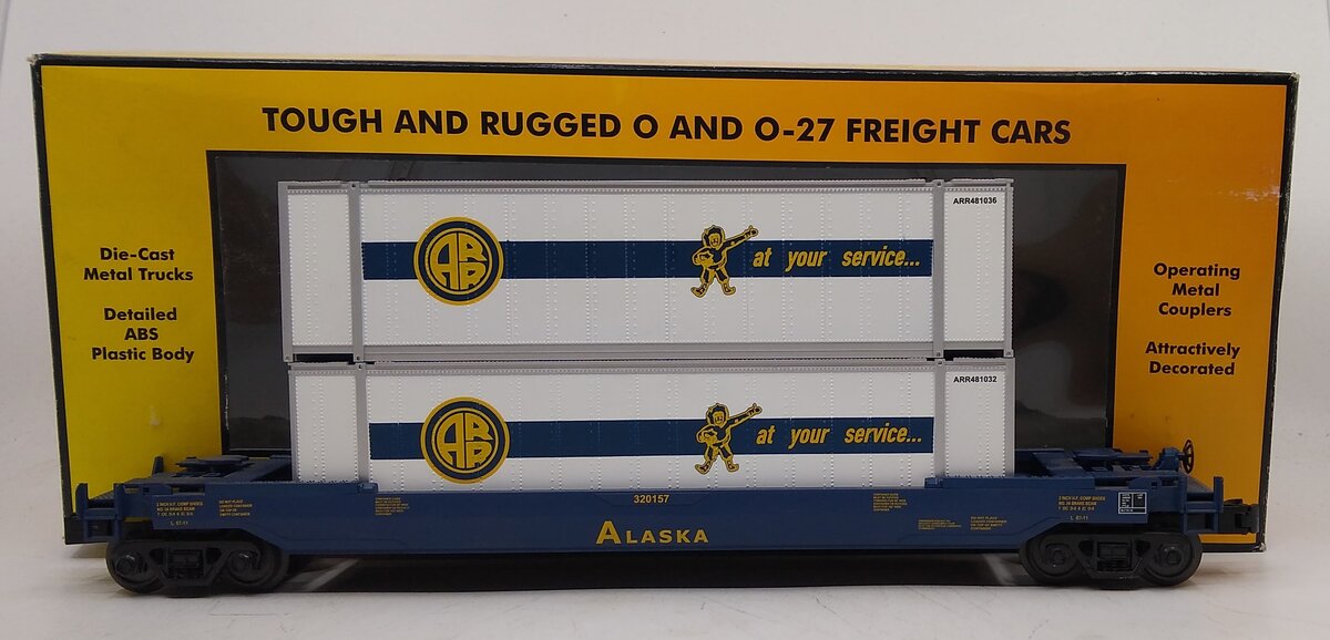 MTH 30-76377 O Gauge Alaska Husky Stack Car #320157