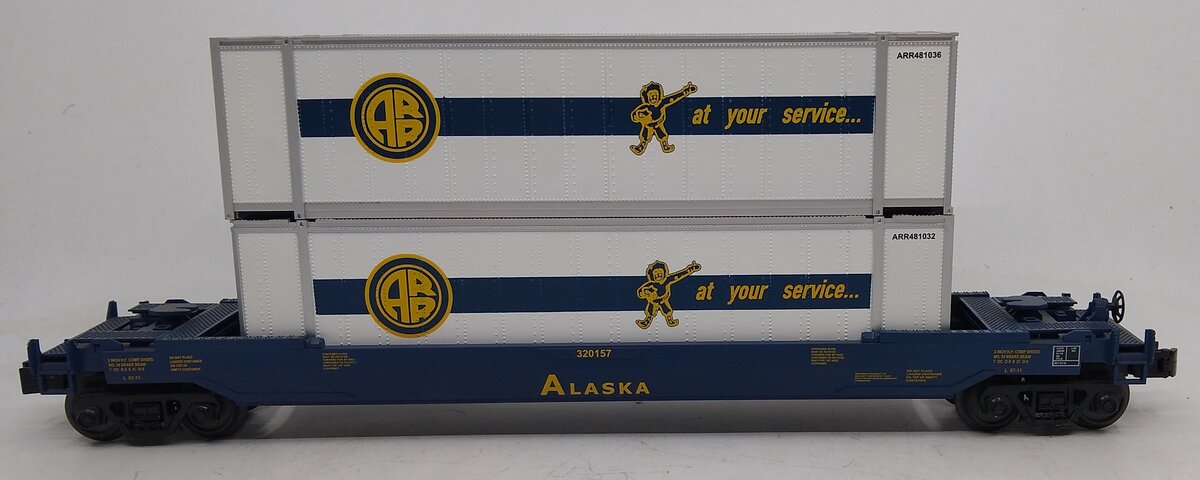 MTH 30-76377 O Gauge Alaska Husky Stack Car #320157