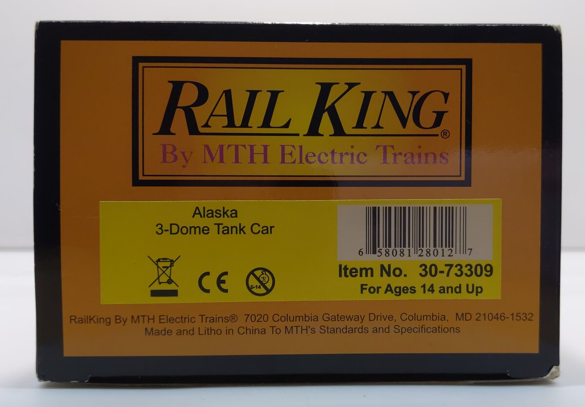 MTH 30-73309 Alaska 3-Dome Tank Car