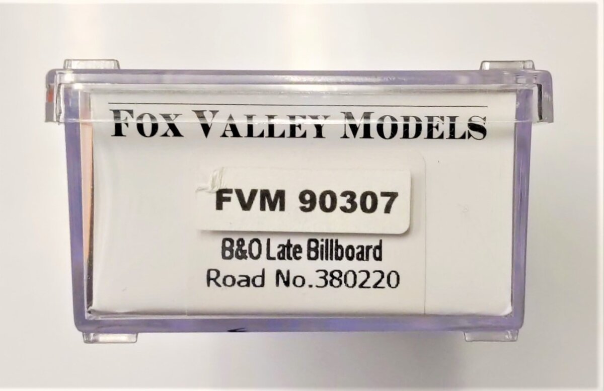 Fox Valley Models 90307 N Scale Baltimore & Ohio Wagontop Box #380220