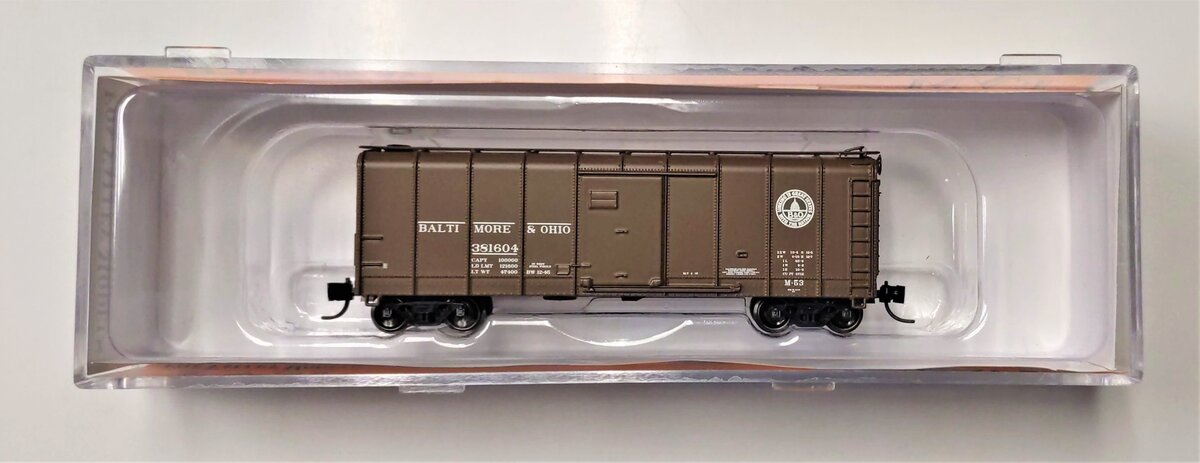 Fox Valley Models 90304 N Scale Baltimore & Ohio Wagontop Box #381604
