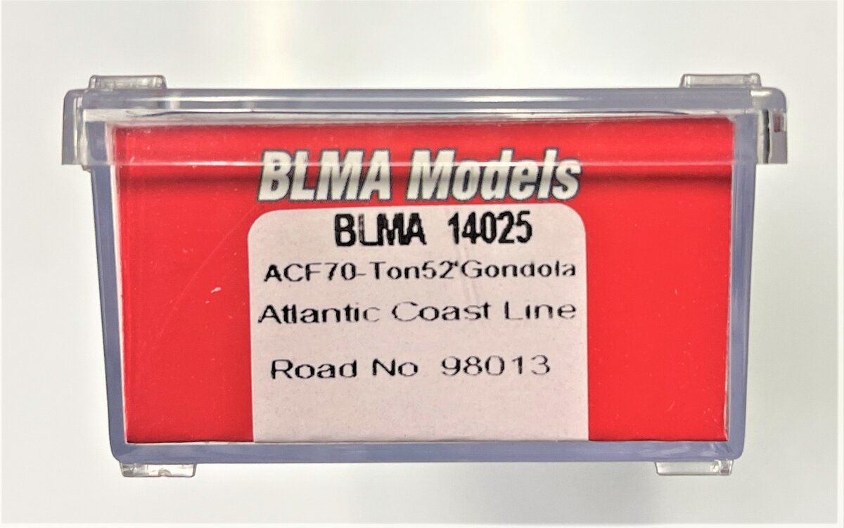 BLMA Models 14025 N Scale Atlantic Coast Line 70-Ton 52' Gondola #98013