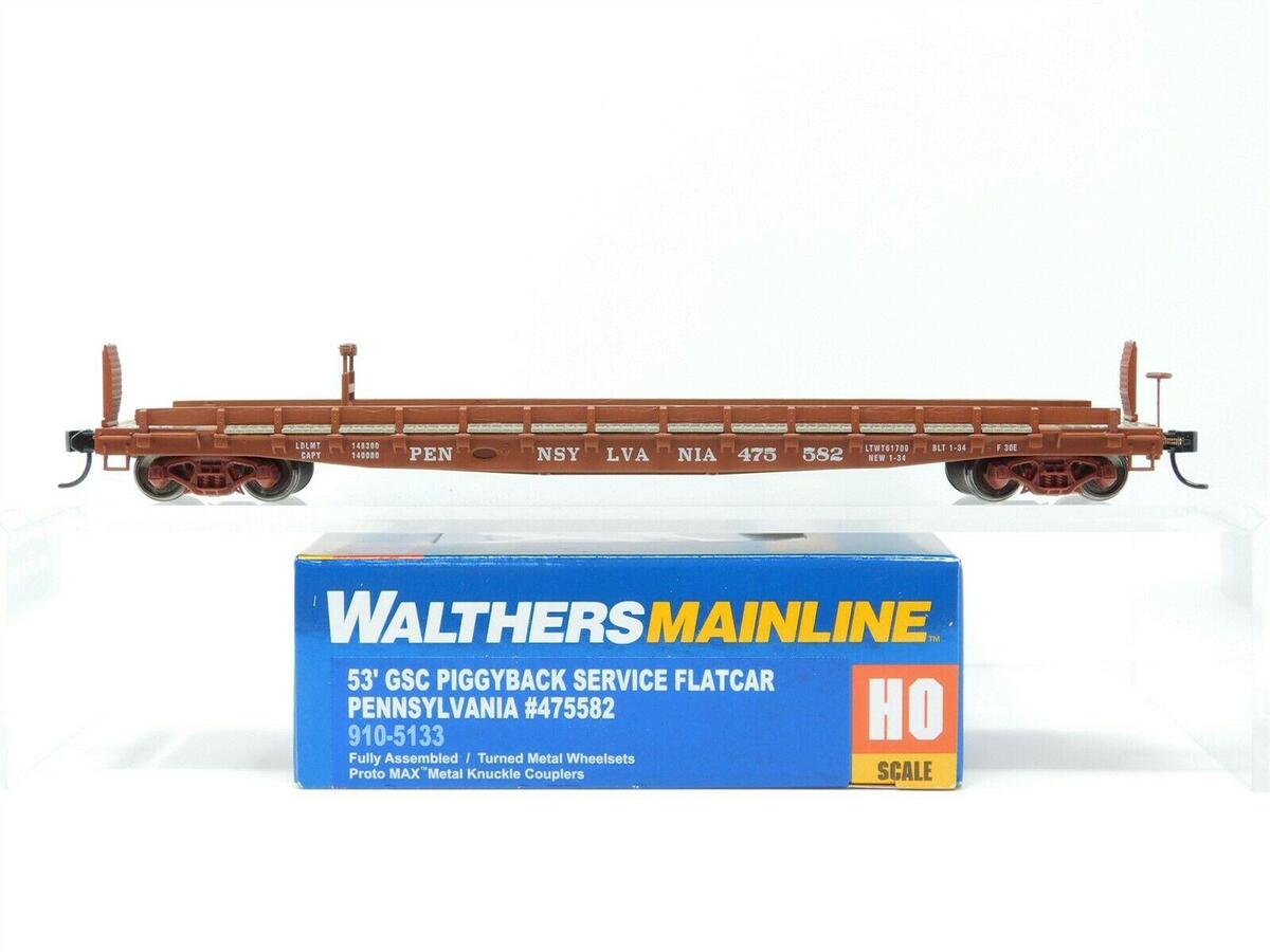 Walthers 910-5133 HO Pennsylvania 53' GSC Piggyback Service Flatcar #475582