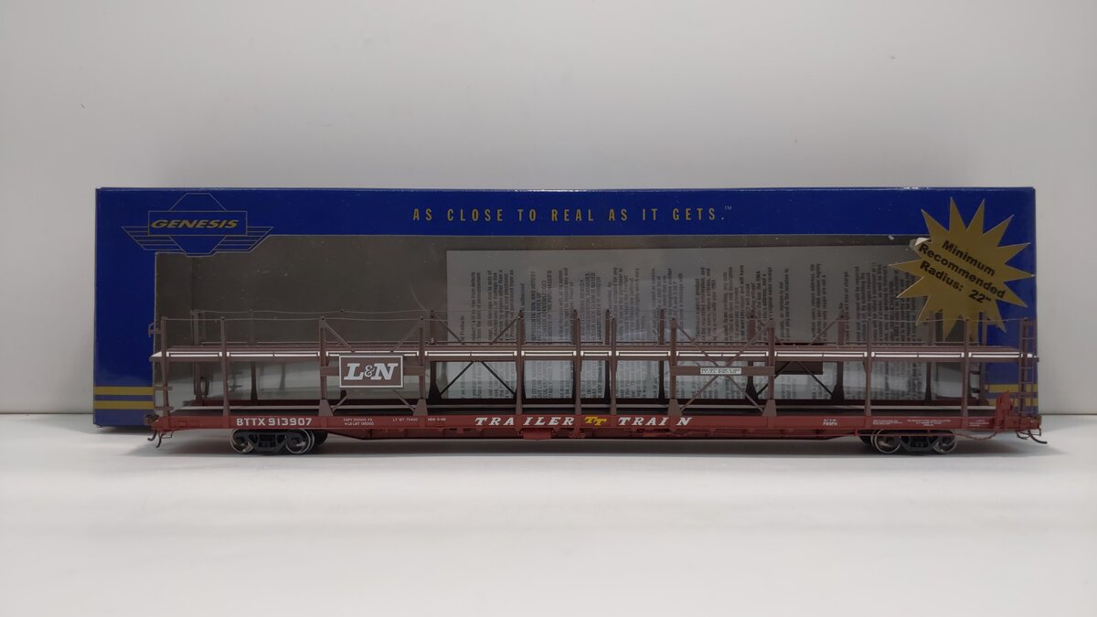 Athearn G69932 HO Louisville and Nashville/BTTX F89-F Bi-Level Auto Rack #913907