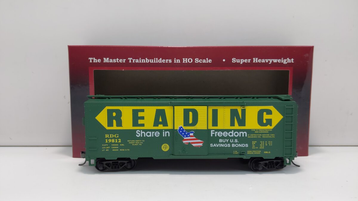 Mantua 734186 HO Reading 41' Steel Boxcar #19812