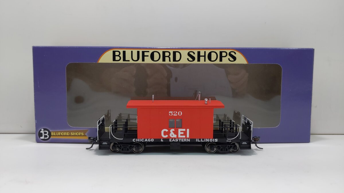 Bluford Shops 33051 HO Scale CEI Steel Transfer Caboose w/Long Roof
