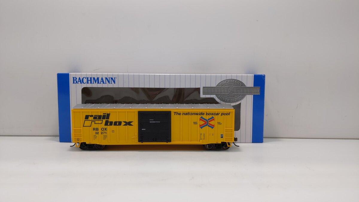 Bachmann 14901 HO Railbox 50' Outside Braced Box Car with ETD