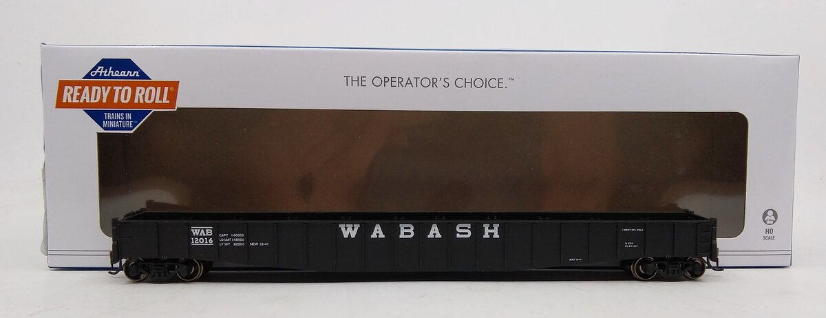 Athearn 15579 HO Wabash 65' Mill Gondola #12016 Ready-To-Run