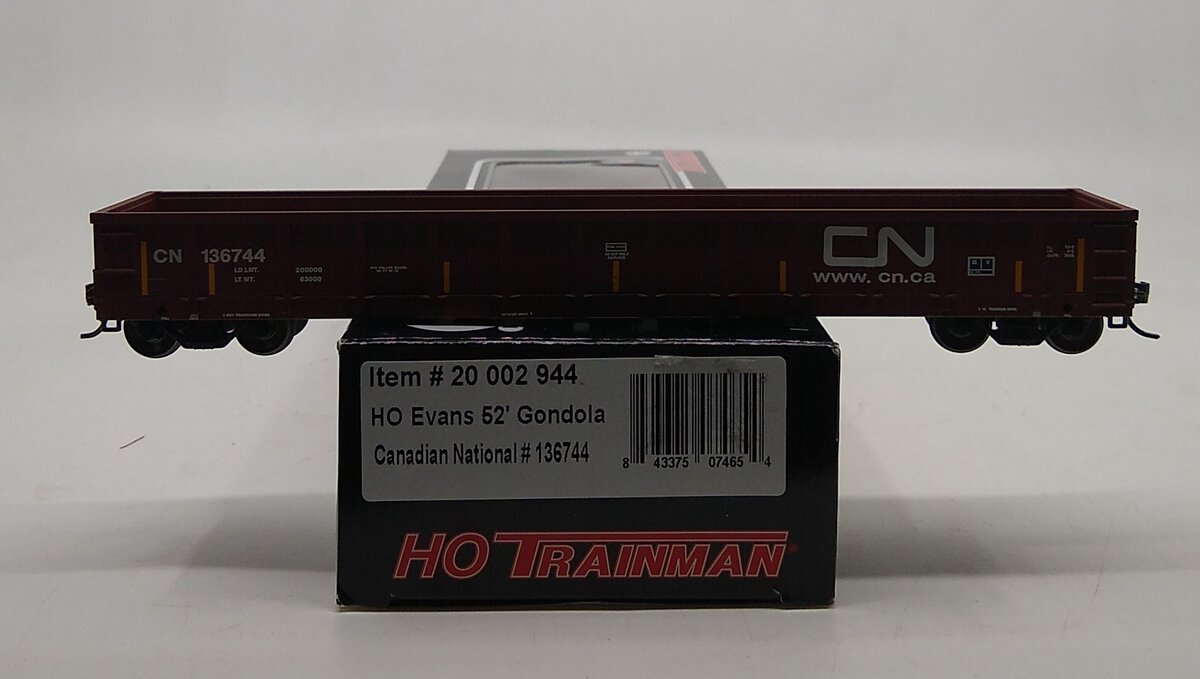 Atlas 20002944 HO Canadian National Evans 52' Gondola #136744