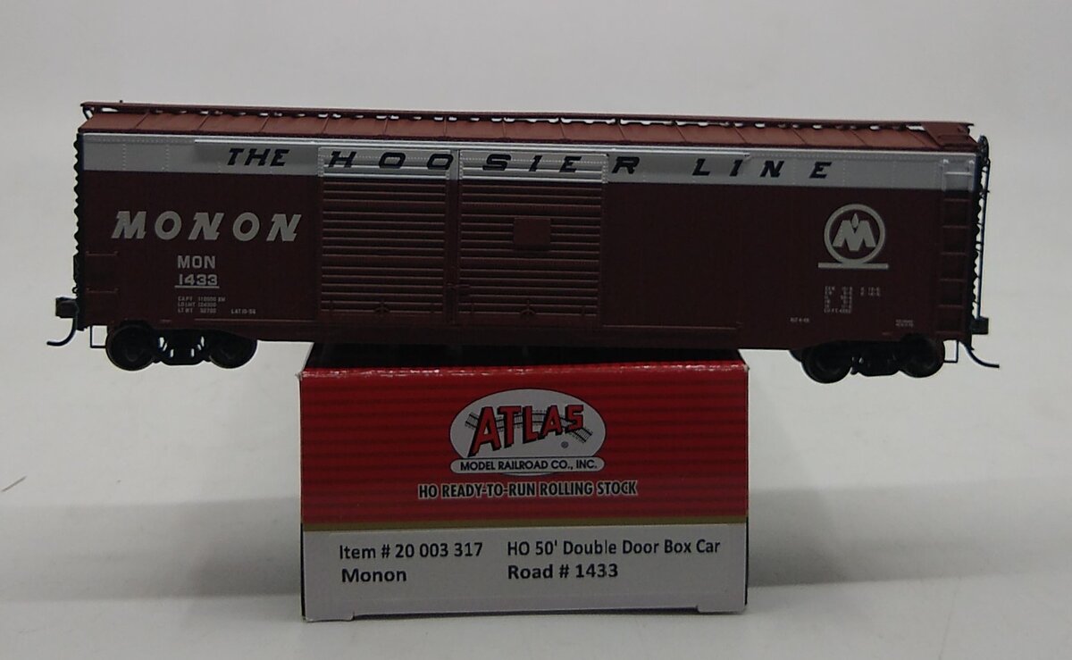 Atlas 20003317 HO MONON 50' Double Door Box Car #1433