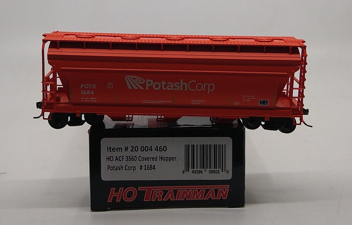 Atlas 20004460 HO Potash Corp Trainman® ACF® 3560 Covered Hopper