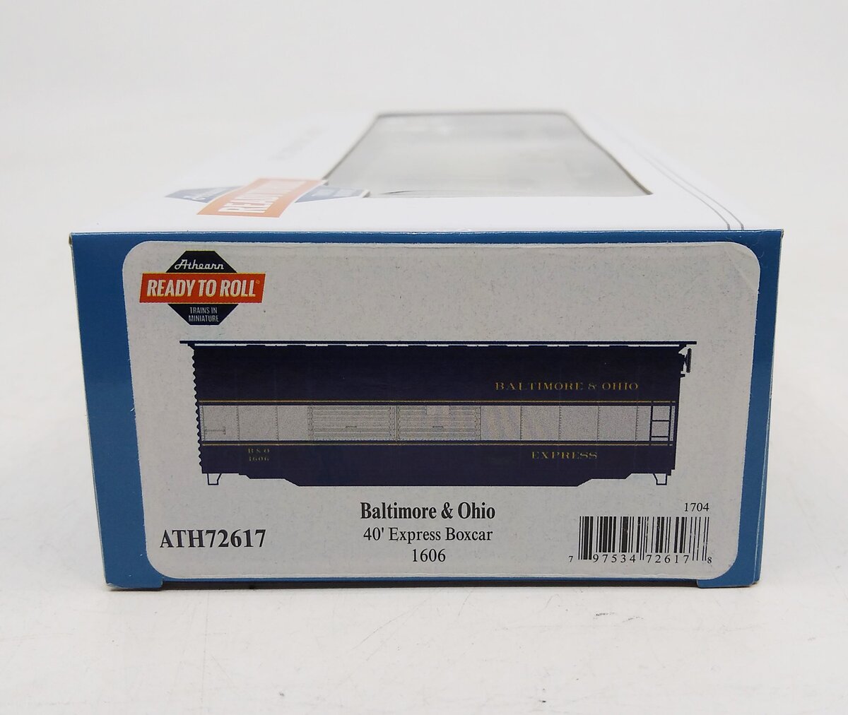 Athearn 72617 HO Baltimore & Ohio 40' Express Boxcar #1606 - RTR