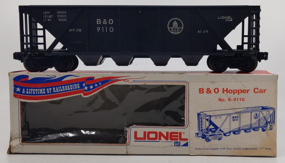 Lionel 6-9110 O Gauge Baltimore & Ohio Quad Hopper