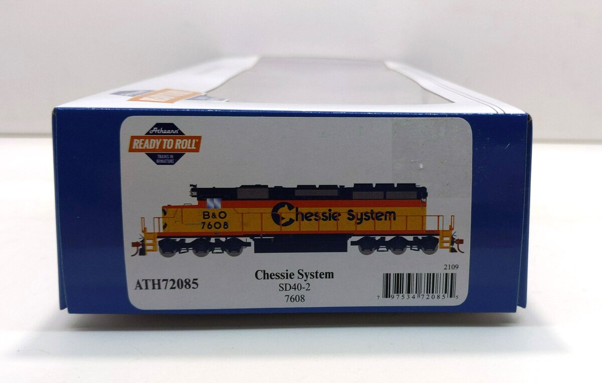 Athearn 72085 HO B&O/Chessie RTR SD40-2 Diesel Locomotive Standard DC #7608
