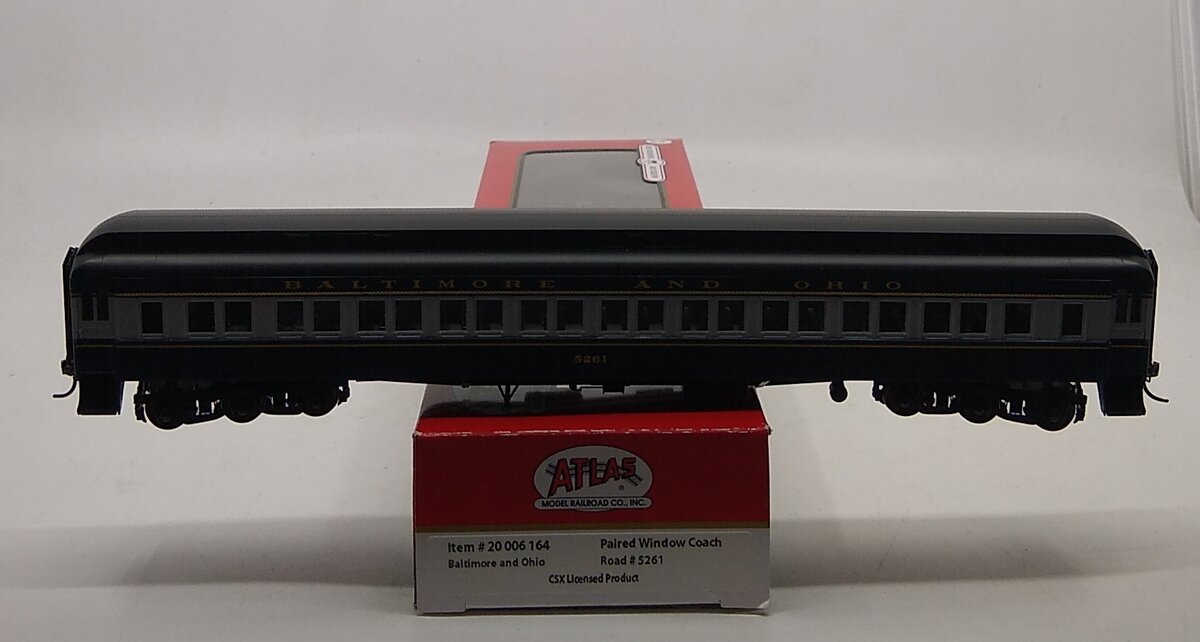 Atlas 20006164 HO Baltimore & Ohio Heavyweight Single Window Coach #5261